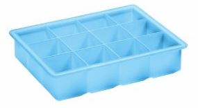 CUVETE GELO CUBO 4X4CM AZUL SILICONE